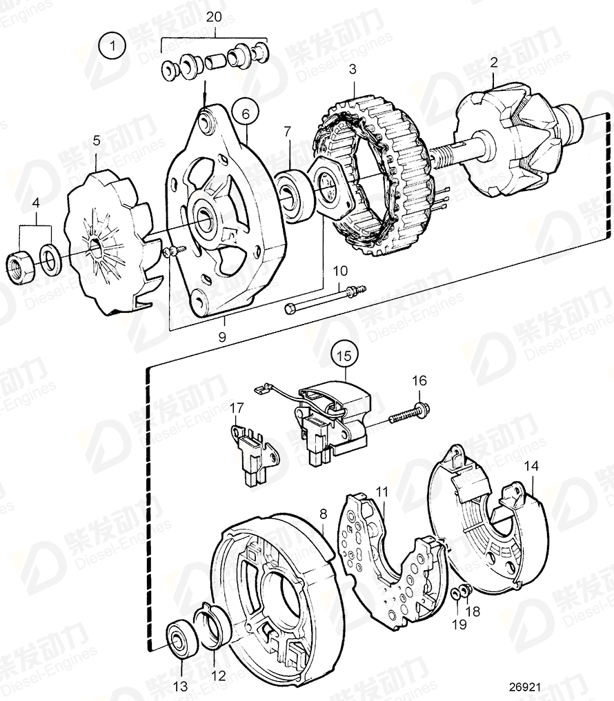 volvo penta Screw kit 840626 Drawing volvo penta Screw kit 840626 Drawing